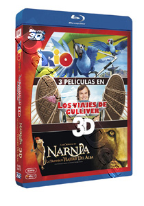 Rio 3D / Gulliver's Travels 3D / The Chronicles of Narnia: The Voyage of the Dawn Treader 3D (Blu-Ray)